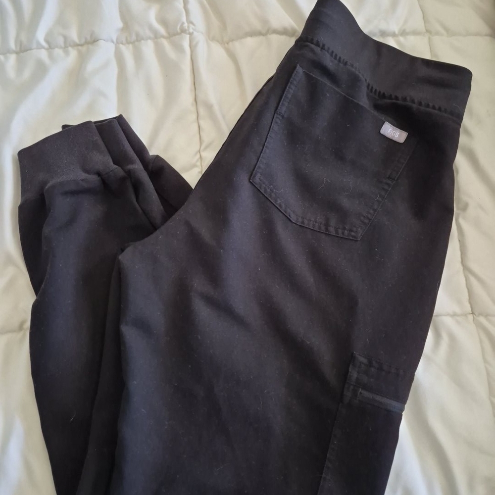 Figs Womens Black Jogger Scrubs M - Picture 3 of 4